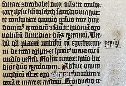 1455 Gutenberg Bible COMPLETE Book of Haggai RARE World's First Printed Book