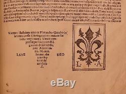 1491 PLUTARCH Parallel Lives Incunable Cicero Hannibal Plato Aristotle Homer