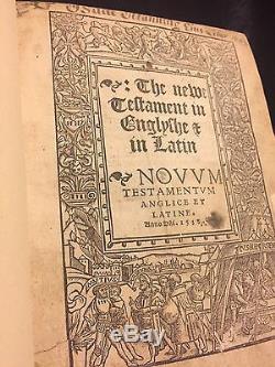 1538 William Tyndale FIRST EDITION New Testament COMPLETE Rare BIBLE
