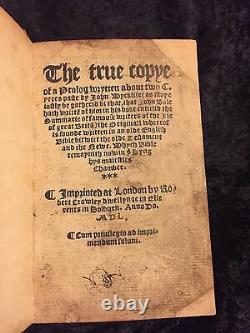 1550 JOHN WYCLIFFE Pathway to Perfect Knowledge BIBLE A True Prologue RARE Bible