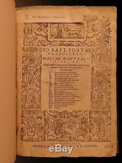 1589 Magiae Naturalis by Porta Magic Alchemy Poison Gunpowder Occult Witches