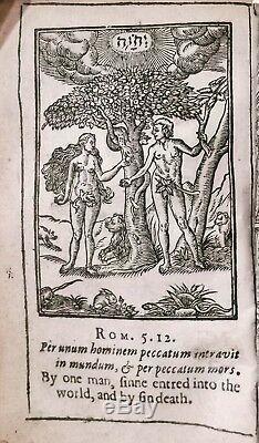 1634 RARE 1ST-ED LEARN TO LIVE & DIE+WOODCUTS Antique King James Bible 1611