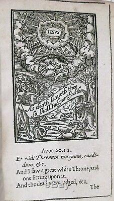 1634 RARE 1ST-ED LEARN TO LIVE & DIE+WOODCUTS Antique King James Bible 1611