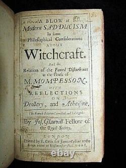 1668 Witchcraft Glanvill Occult Devil Satan Magic Ghost Demon Bible Sorcery Sex