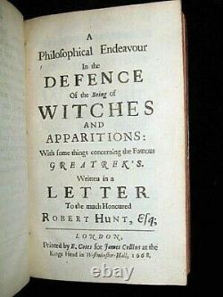1668 Witchcraft Glanvill Occult Devil Satan Magic Ghost Demon Bible Sorcery Sex