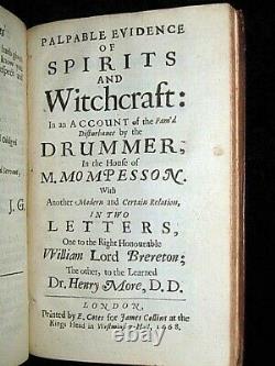 1668 Witchcraft Glanvill Occult Devil Satan Magic Ghost Demon Bible Sorcery Sex