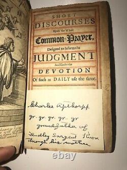1684 Book Of Common Prayer Discourses. First Edition Bible Rare