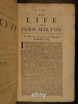 1698 1st ed Works John MILTON British History English FOLIO Cromwell ENGLAND