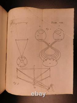 1723 1st ed ENGLISH Physics Isaac NEWTON Illustrated Optics by Rohault & Clarke
