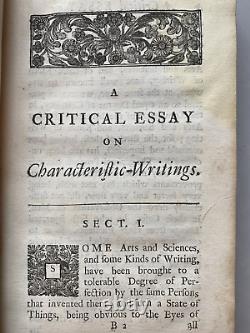 1725 Moral Characters of Theophrastus Henry Gally Leather First Edition