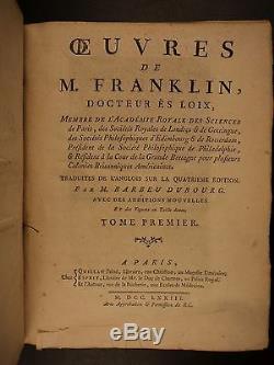 1773 1st edition Benjamin Franklin ELECTRICITY Metaphysics Meteors Fire Magnets