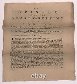 1777, Philadelphia Imprint, Quaker Epistle, Yearly Meeting Friends, Anti-slavery