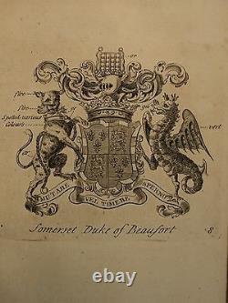 1779 Arthur Collins Peerage of England HERALDRY Coat of Arms Illustrated 8v SET