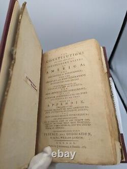 1783 Rebound Constitutions of the Several Independent States of America