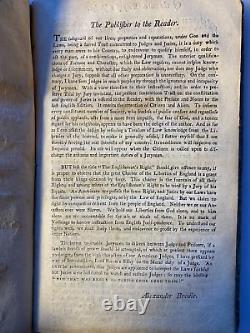 1798 Englishman s Right (American Jurist) 1st. American Edition Right Jury Trial