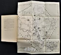 1878 antique GARDNER MA HISTORY w Fold Out Map worcester county ma HERRICK