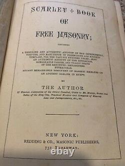 1880 Scarlet Book Of Freemasonry Masonic History Of Masons