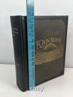 1883 1st Ed History of State of Kansas A. T. Andreas Book RARE repair