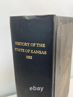 1883 1st Ed History of State of Kansas A. T. Andreas Book RARE repair