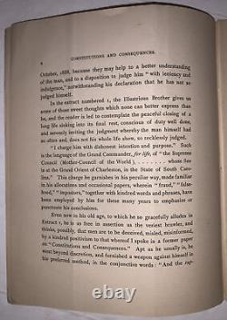 1889, Constitutions & Consequences With Proof, John Haigh, Freemasonry, Masonic