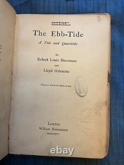 1894 The Ebb Tide a Trio and Quartette First Edition Robert Louis Stevenson RARE