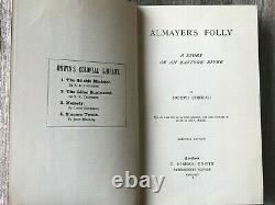 1895 Almayer's Folly Joseph Conrad 1st Edition COLONIAL EDITION