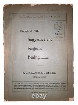 1900, 1st, PHILOSOPHY OF SUGGESTIVE & MAGNETIC HEALING, BASHORE, OCCULT, MEDICAL