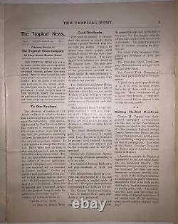 1904, 2 Issues The Tropical News, Agricultural & Industrial Progress, Countries