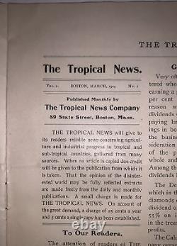 1904, 2 Issues The Tropical News, Agricultural & Industrial Progress, Countries