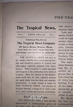 1904, 2 Issues The Tropical News, Agricultural & Industrial Progress, Countries