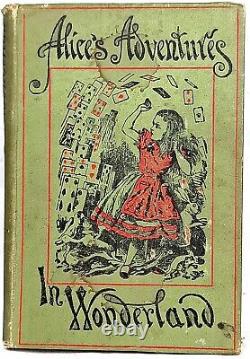 1904 ALICE IN WONDERLAND Alice's 1ST EDITION Adventures Antique Child Book RARE