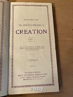 1914 edition of THE PHOTO-DRAMA of CREATION-good condition-Parts I, II, & III