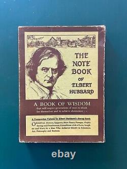 1927 LEATHER-BOUND The Note Book of Elbert Hubbard. Pristine 1st edition copy