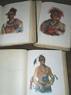 1933 THE INDIAN TRIBES OF NORTH AMERICA by MCKENNEY & HALL 3 VOLS 122 COL PLTS