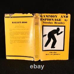 1938 Gammon and Espionage Nicolas Bentley 1st Ed Dust Wrapper