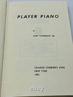 1952 PIANO PLAYER Vonnegut First Edition Library ARTIFICIAL INTELLIGENCE Scary