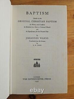 1957 First Edition Baptism Johannes Warns