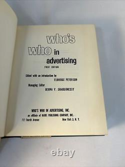 1963 Who's Who in Advertising First Edition Pages Are Near Mint