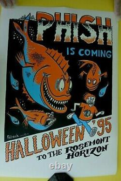 1995 Original 1st Edition Phish Rosemont Horizon Halloween Poster Pollock Mint