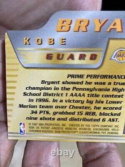 1996-97 Bowman's Best Atomic Refractor Kobe Bryant Rookie Card #BP10 Die-Cut SSP