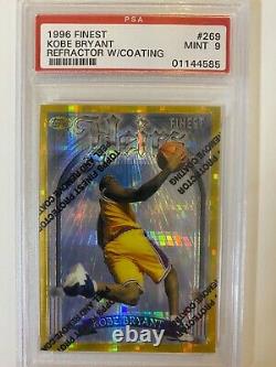1996 Kobe Bryant Topps Finest #269 Gold Heirs WithCoating RC PSA 9 Refractor Rare