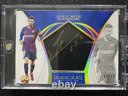 2018-19 Immaculate Soccer LIONEL MESSI SS-LM Gold #3/10 Auto Barcelona
