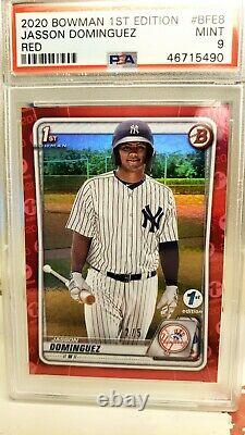 2020 Bowman 1st Edition Jasson Dominguez Red Foil 2/5 (Huge Investment Opp!)