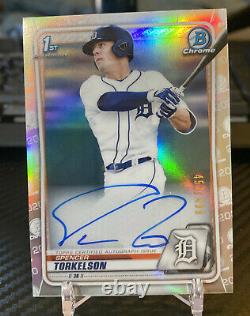 2020 Bowman Chrome Draft Spencer Torkelson Auto Refractor /499 RC Rookie FIRST
