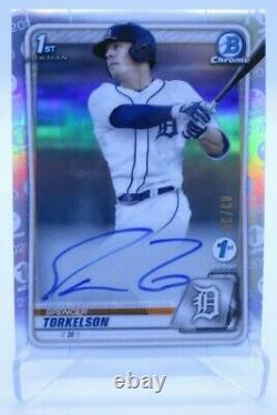 2020 Bowman Draft 1st Edition SPENCER TORKELSON Prospect Refractor Auto #d 03/30