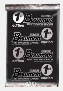 2020 Bowman baseball 1st edition cards factory sealed hobby box (24 packs)