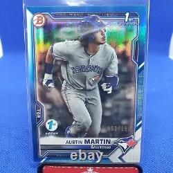 2021 Bowman 1st Edition Austin Martin Blue Foil 050/150! Toronto Blue Jays