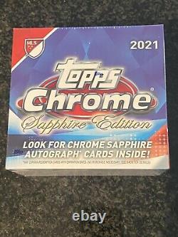 2021 Topps Chrome Sapphire Edition MLS Soccer Hobby Box First Time In Sapphire
