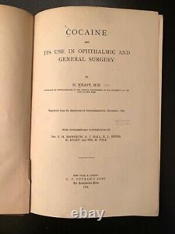 2 anesthesia history surgery cocaine H KNAPP MORTIMER PERU HISTORY OF COCA INCAS