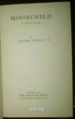 ALEISTER CROWLEY, MOONCHILD, 1929, First Edition, Original DJ by BERESFORD EGAN